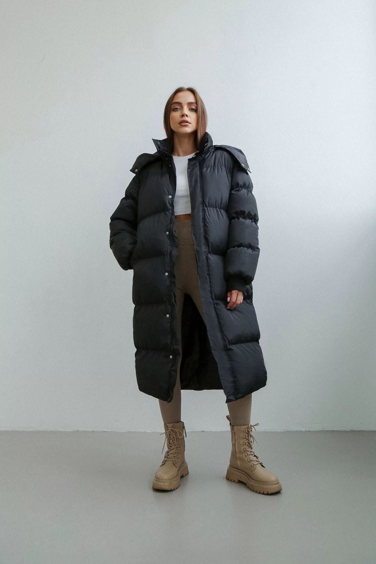 Casual And Long Loose-fitting Hoodie Long Sleeve Loose Casual Jacket Winter