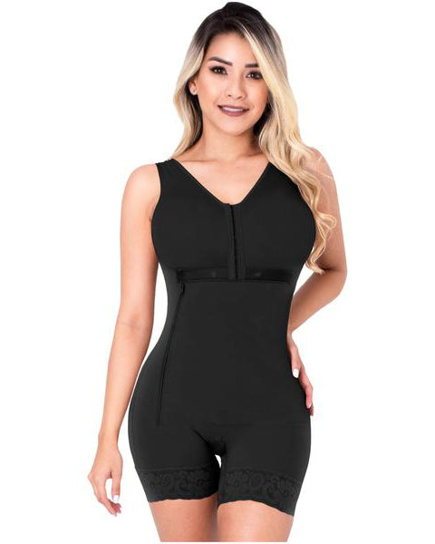 Bodysuit Bodyshaper Side Zipper Adjustable Breast Support Tummy Control Shaperwear