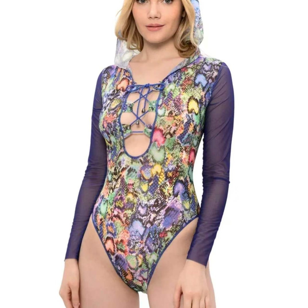 Triangle-Strap One-Piece Swimsuit
