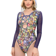 Triangle-Strap One-Piece Swimsuit