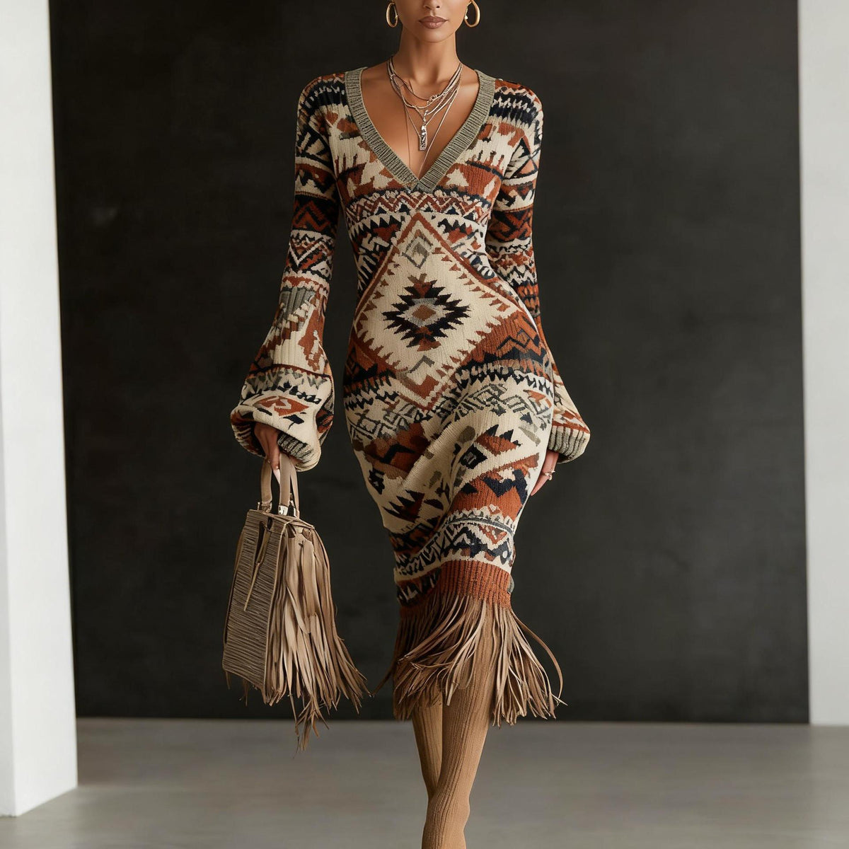 Creative Knitted Sweater Dresses For Women