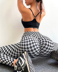 Chessboard Sport Tights Leggings