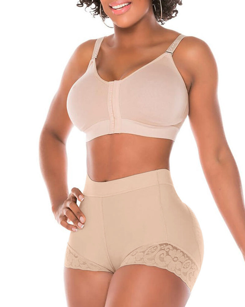 High Waist Hip Enhancer Shapewear Tummy Control Lace Body Shaper