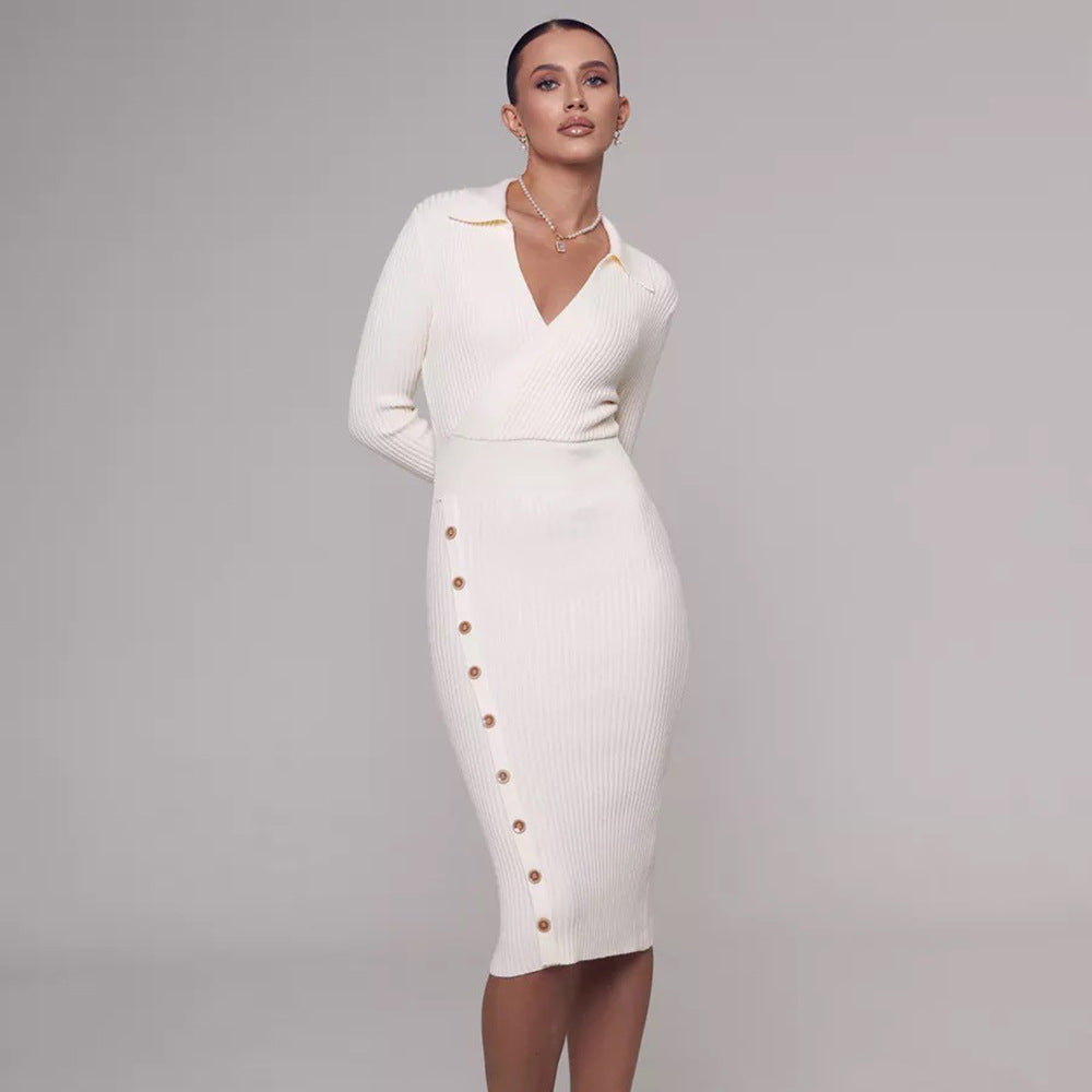 Inner Wear Sweater Knitted Dress For Women