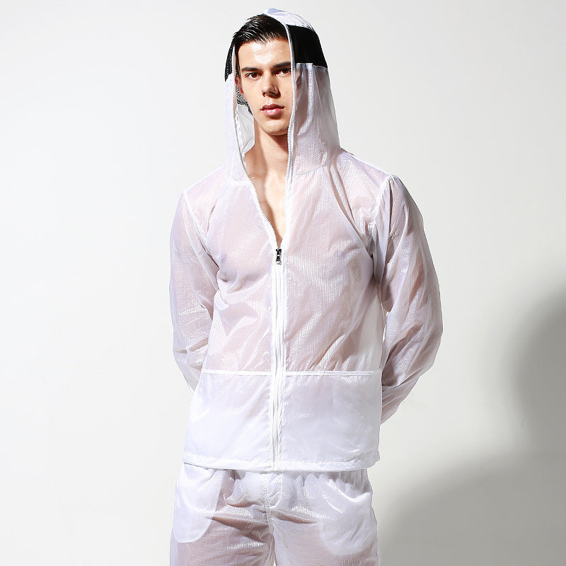 Men's Ultra-thin Sun Protection Clothing And Breathable Casual Solid Color Beachwear