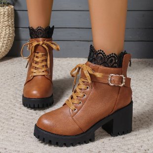 Fall Korean Style Plus Size Short Boots Women