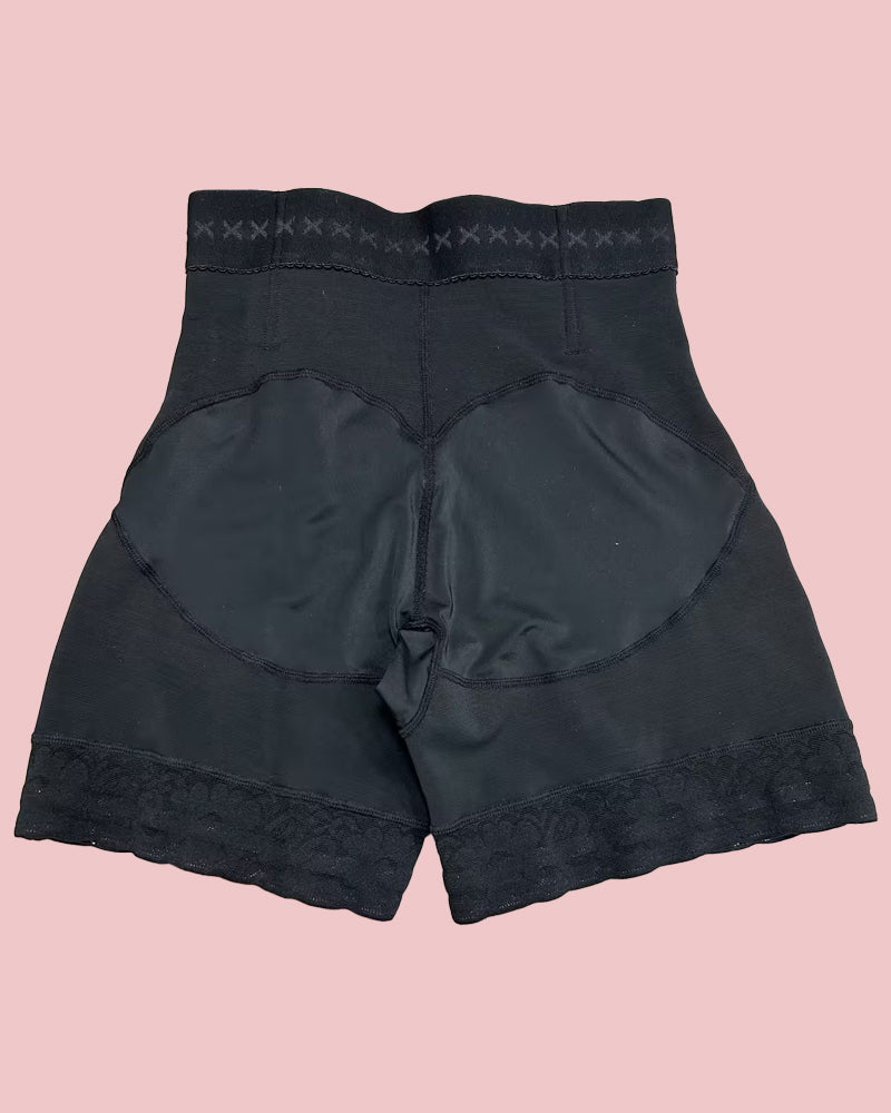 High Waist Side Zipper Butter Lifter Faja Shorts