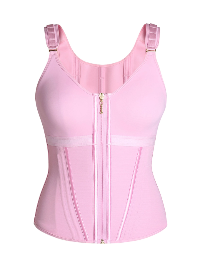 Extreme Latex Corset Waist Vest With Bra