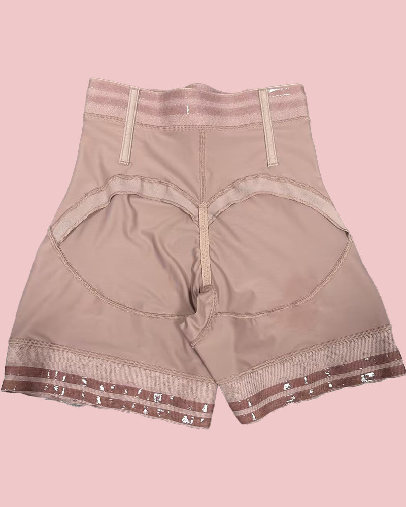 High Waist Side Zipper Butter Lifter Faja Shorts