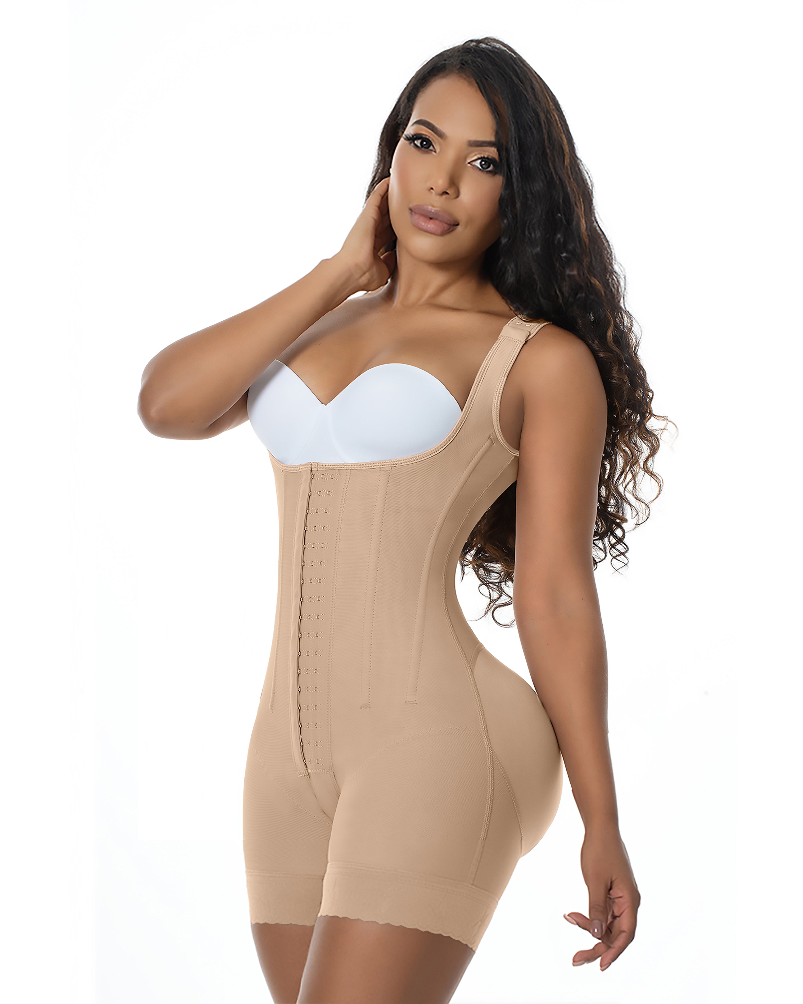 High Double Compression Garment Abdomen Tummy Control  Adjustable Bodysuit with Hooks