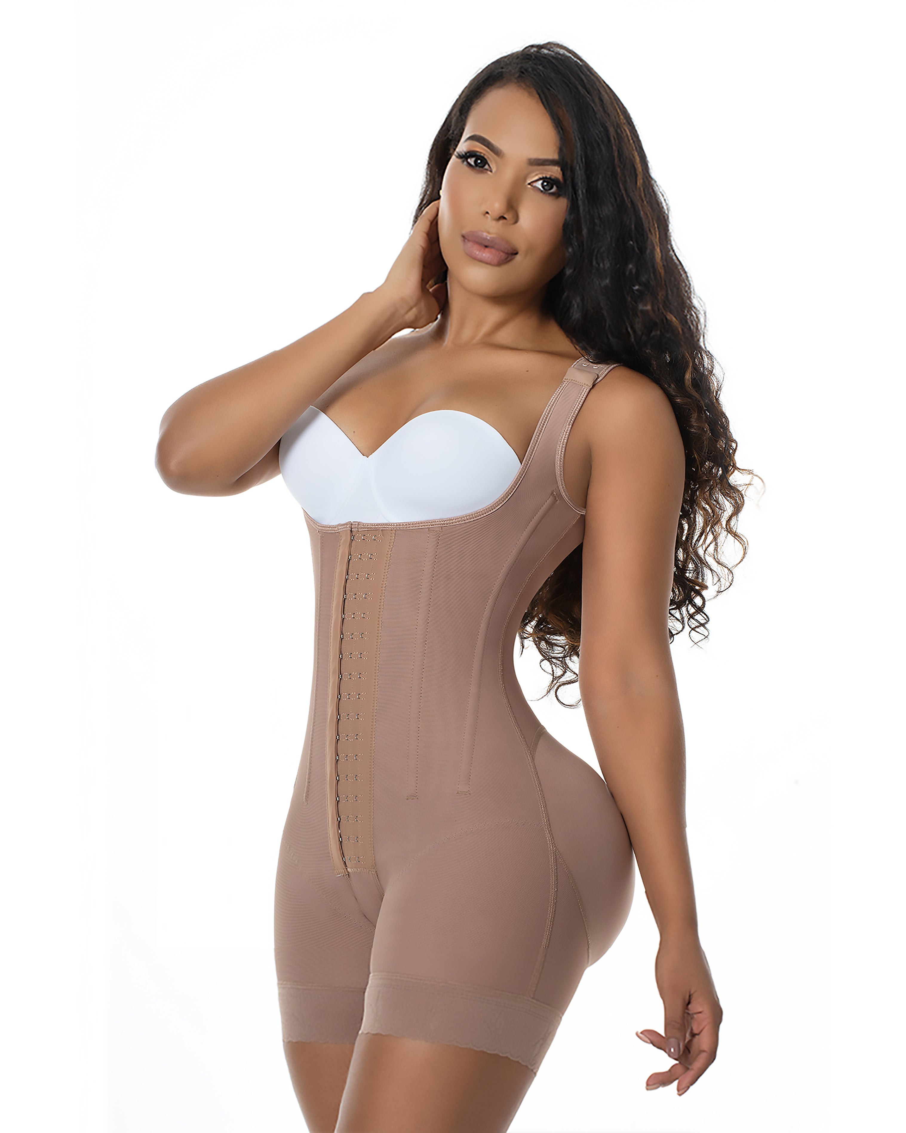 High Double Compression Garment Abdomen Tummy Control  Adjustable Bodysuit with Hooks