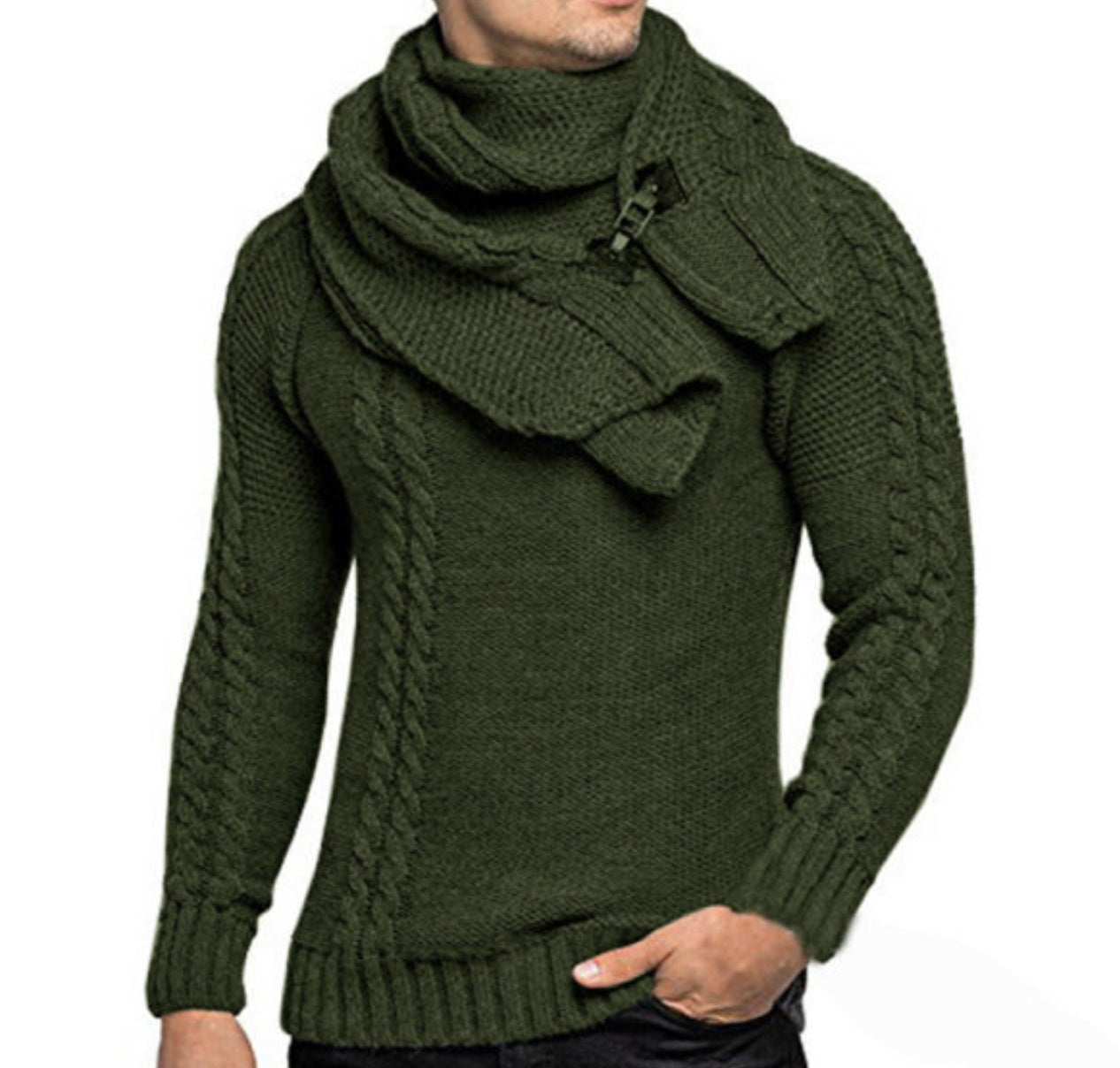 Men Sweater Slim Fit Pullover Man Warmth Tops