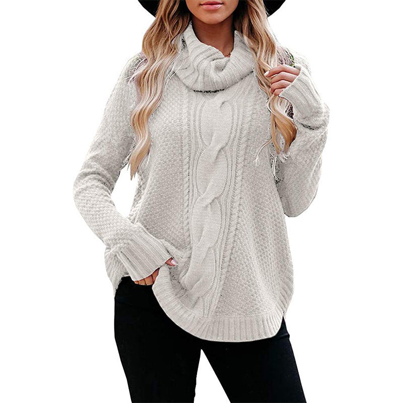 High collar sweater sweater