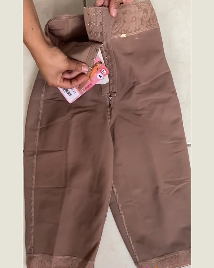 High Waisted Shaping Midi Pants Grommet Control