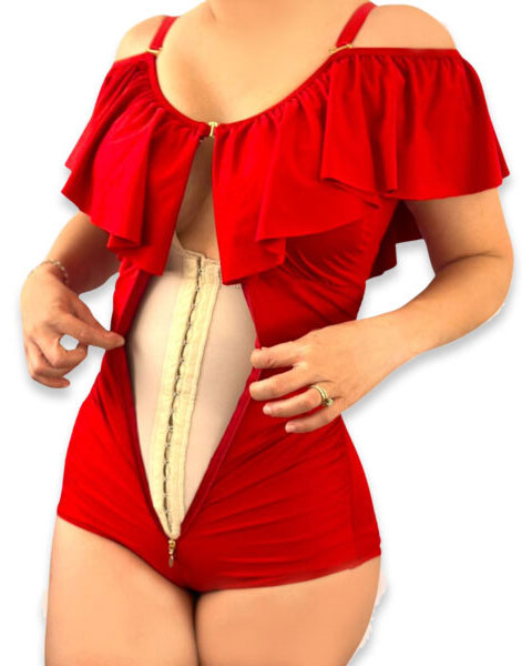 Tummy-Controlling And Hip-Lifting Triangle One-Piece Swimsui