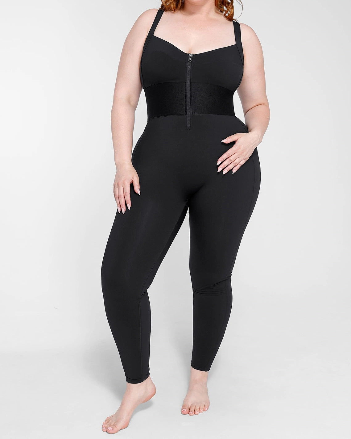 Adjustable Straps Tummy Control Shaping Jumpsuit