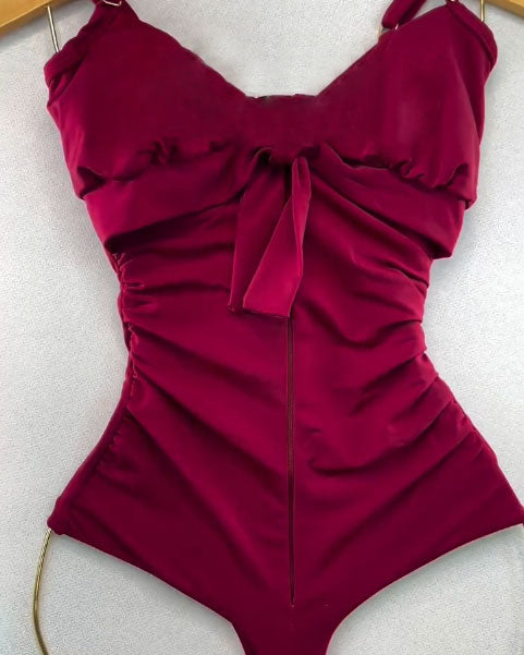 Tummy-Controlling And Hip-Lifting Triangle One-Piece Swimsuit
