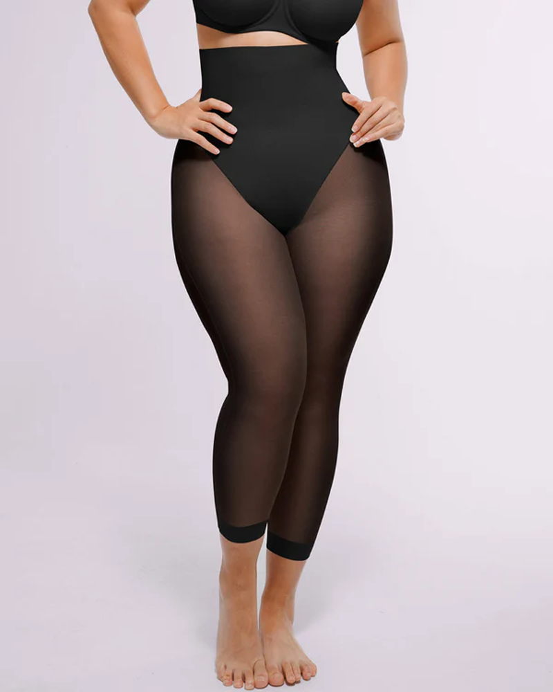 Plus-Size High-Waisted Shaping And Hip-Lifting Capri Pants