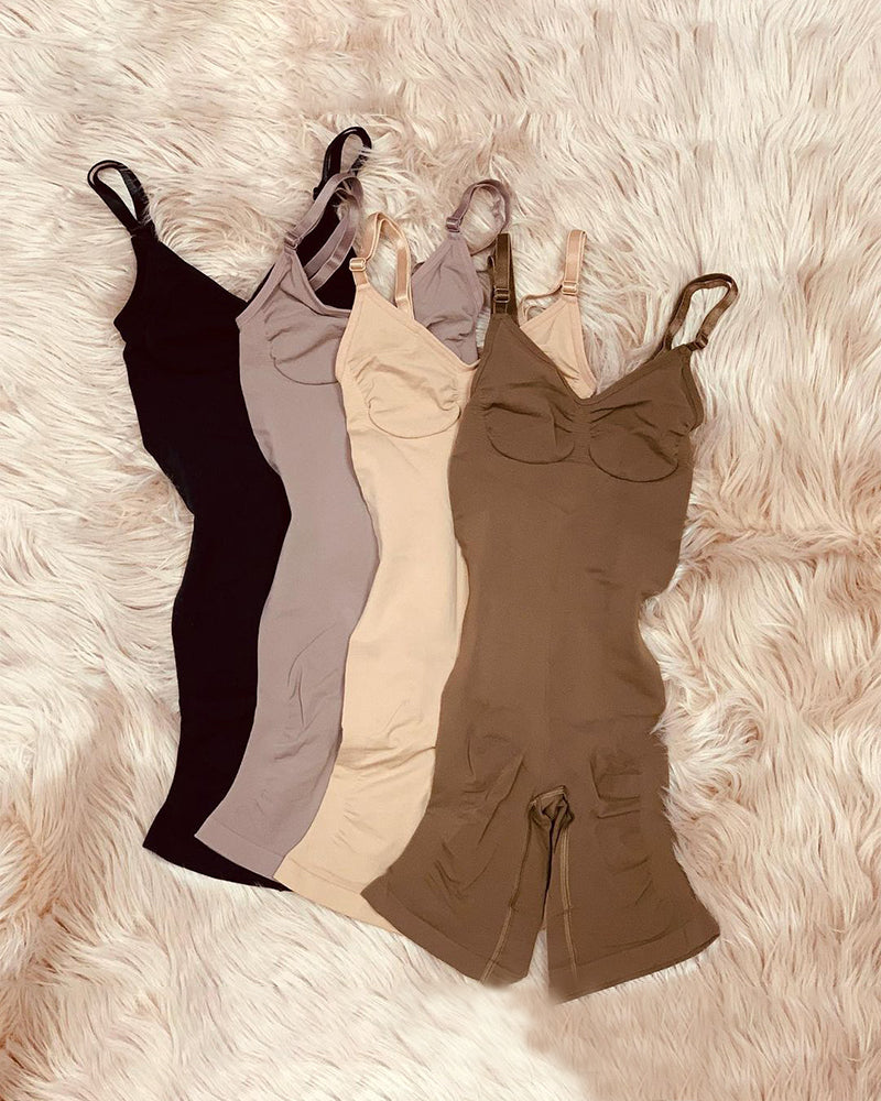 High Elastic Adjustable Strap Bodysuit Invisible Butt Lifter Tummy Control Shapewear Open Crotch Thigh Slimmer Bodyshaper