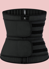 Corset Latex Buckle Waist Corset Belt LATEX Rubber Straps Corset