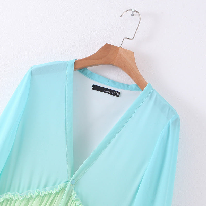 Color fringed holiday dress