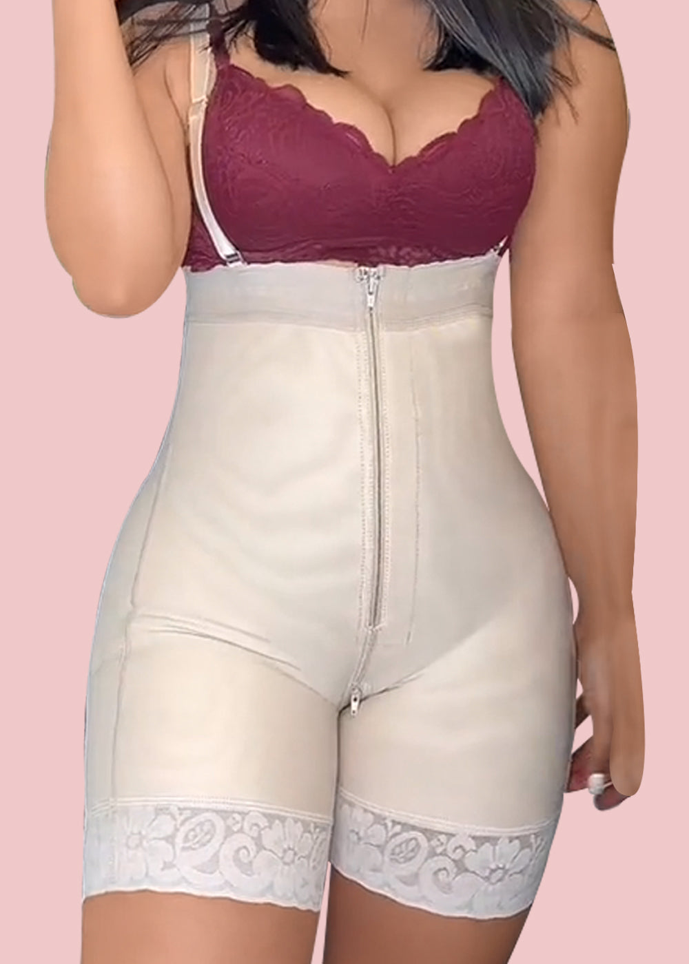 Postpartum Recovery Adjustable Shapewear Slimming Fajas Lace Body Shaper
