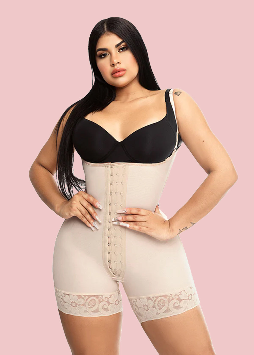 Faja Colombiana Abdomen Control & Butt Lifter. Waist Definition 3 Hooks, tipo Reloj de Arena