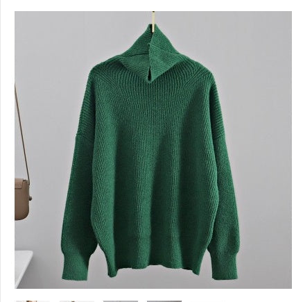 Cashmere Sweater Turtleneck Pullovers Top Solid