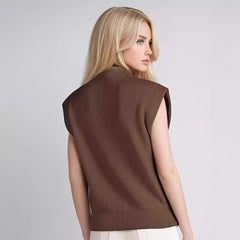 Style Turtleneck Vest Sweater