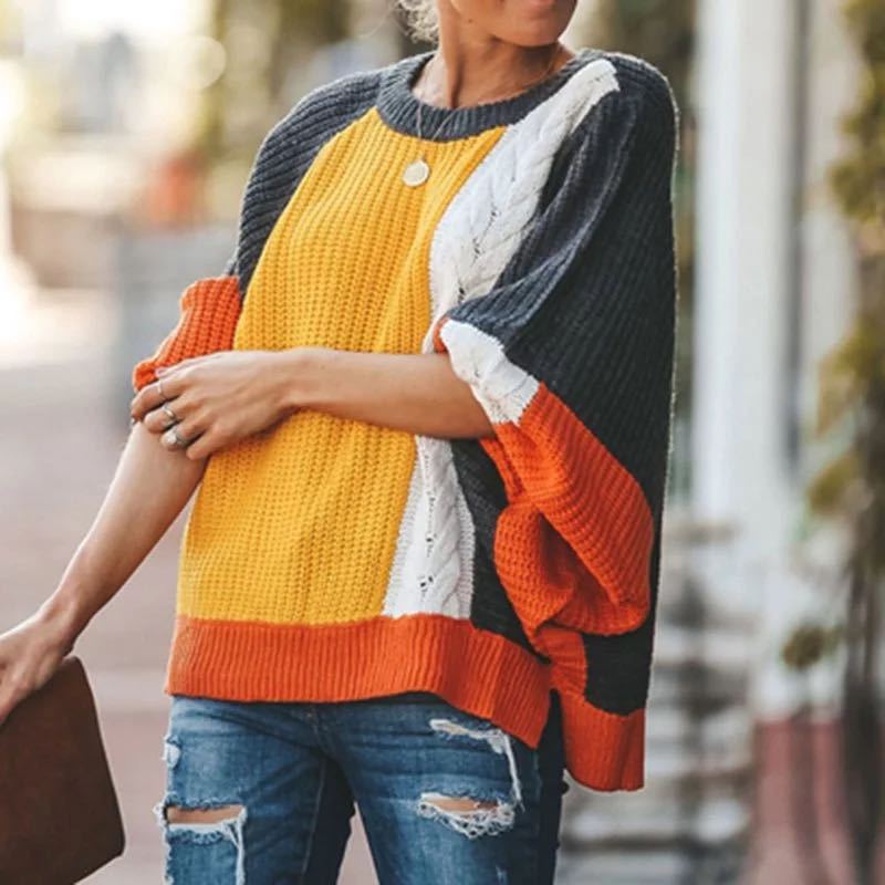 Loose colorblock sweater