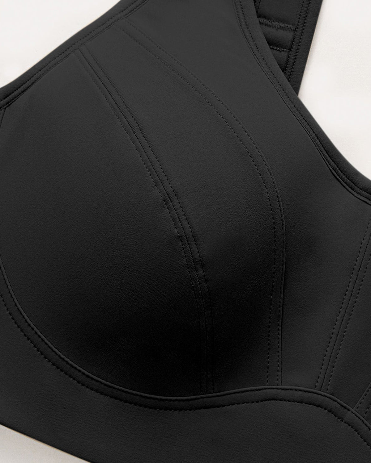 High Impact Full Coverage Plus Size Sports Bra-Black
