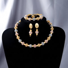 Contrast Large Round Bead Necklace