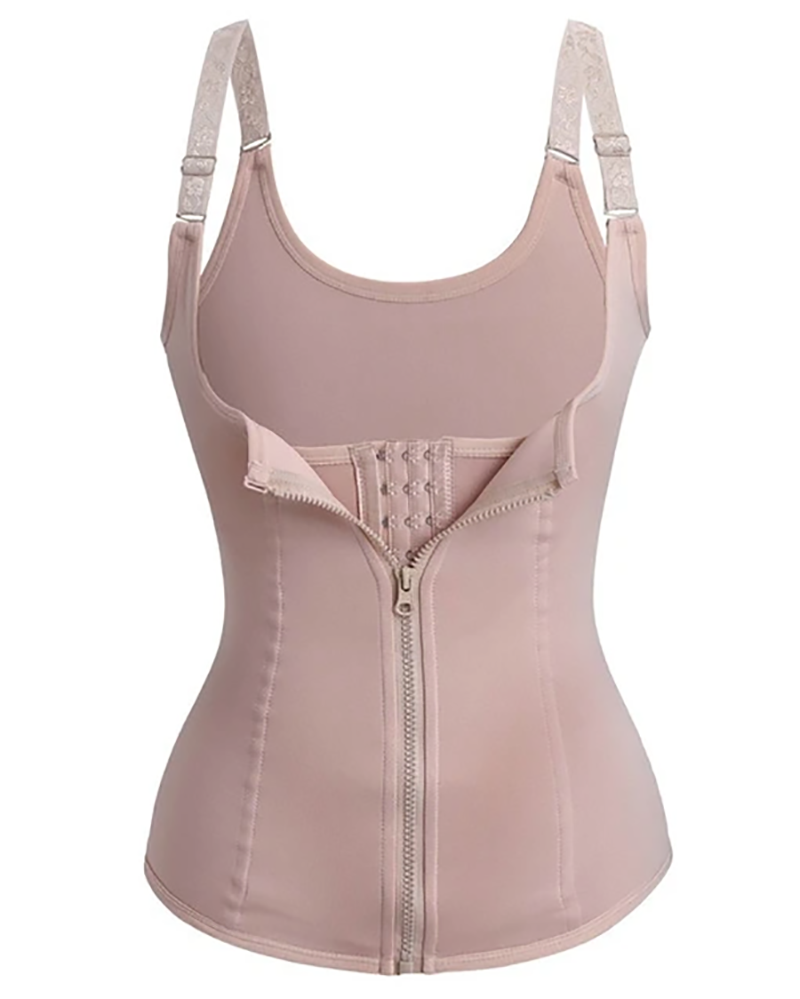 Waist Trainer Corset Vest Steel Boned Tummy Control Neoprene Shaper Tank Top With Adjustable Straps