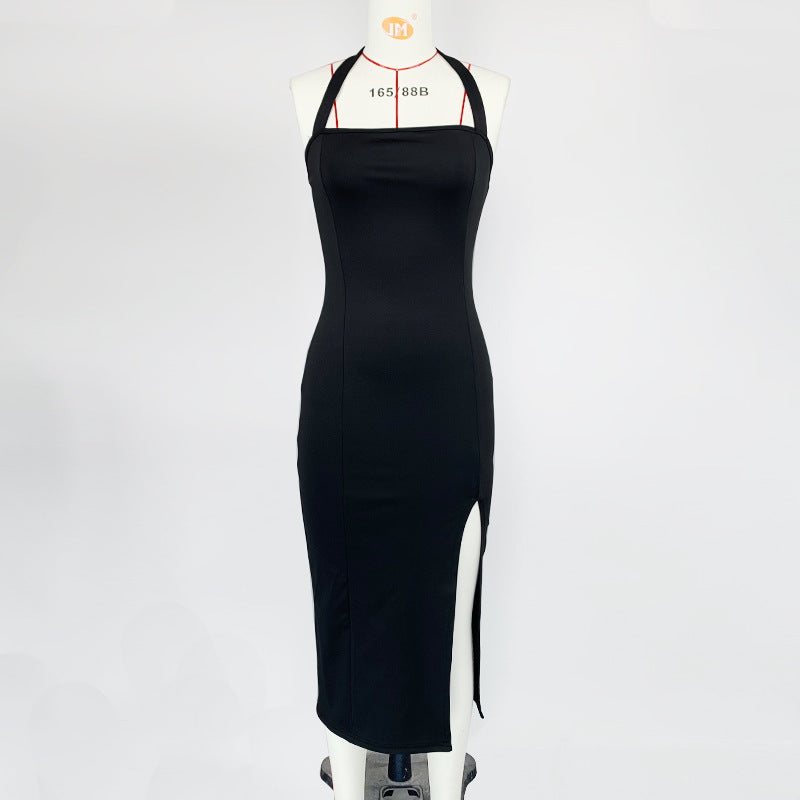 Elegant Backless Halter Dress