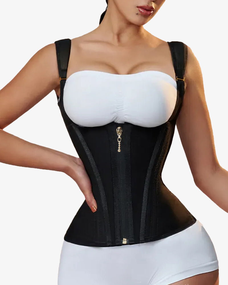 Waist Trainer for Vest Body Shaper Cincher Trimmer Tank Top Sport Girdle with Steel Bones