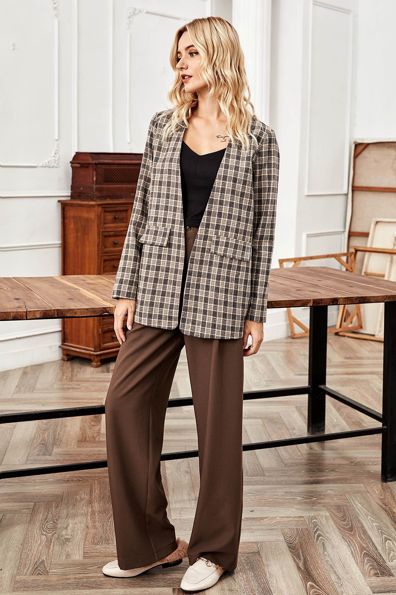 Fall and plaid blazer