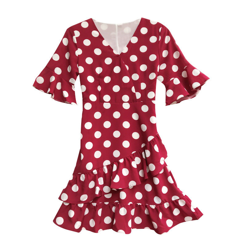 Family Matching Sand Beach Dress Set â€?& Kids' Short Sleeve Polka Dot Dresses