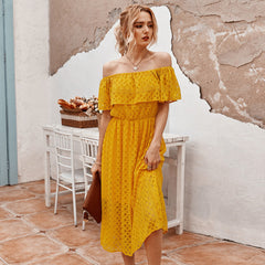 Off shoulder dress cut out dress