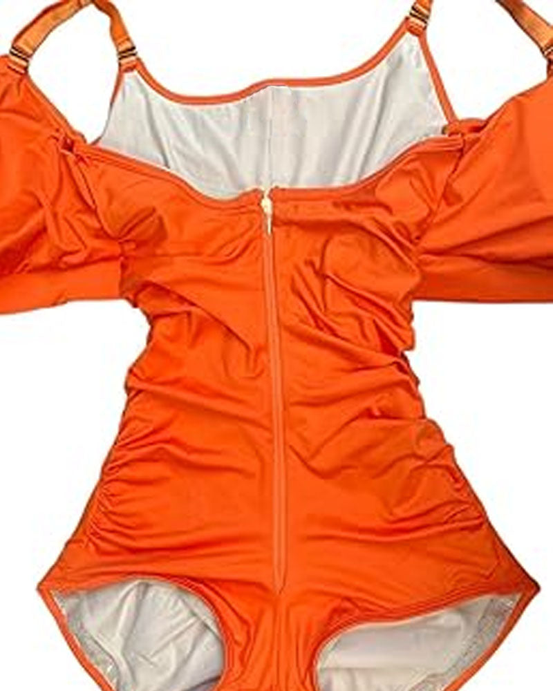 Tummy-Controlling And Hip-Lifting Triangle One-Piece Swimsuit