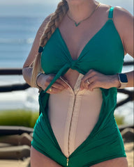 Tummy-Controlling And Hip-Lifting Triangle One-Piece Swimsuit