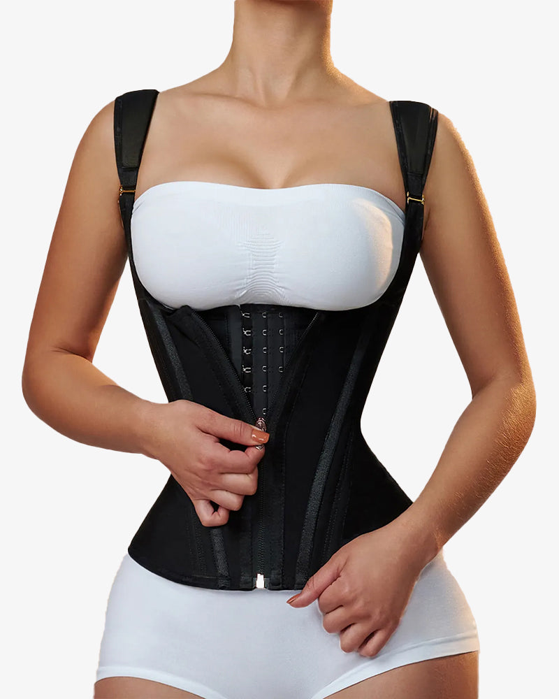 Waist Trainer for Vest Body Shaper Cincher Trimmer Tank Top Sport Girdle with Steel Bones