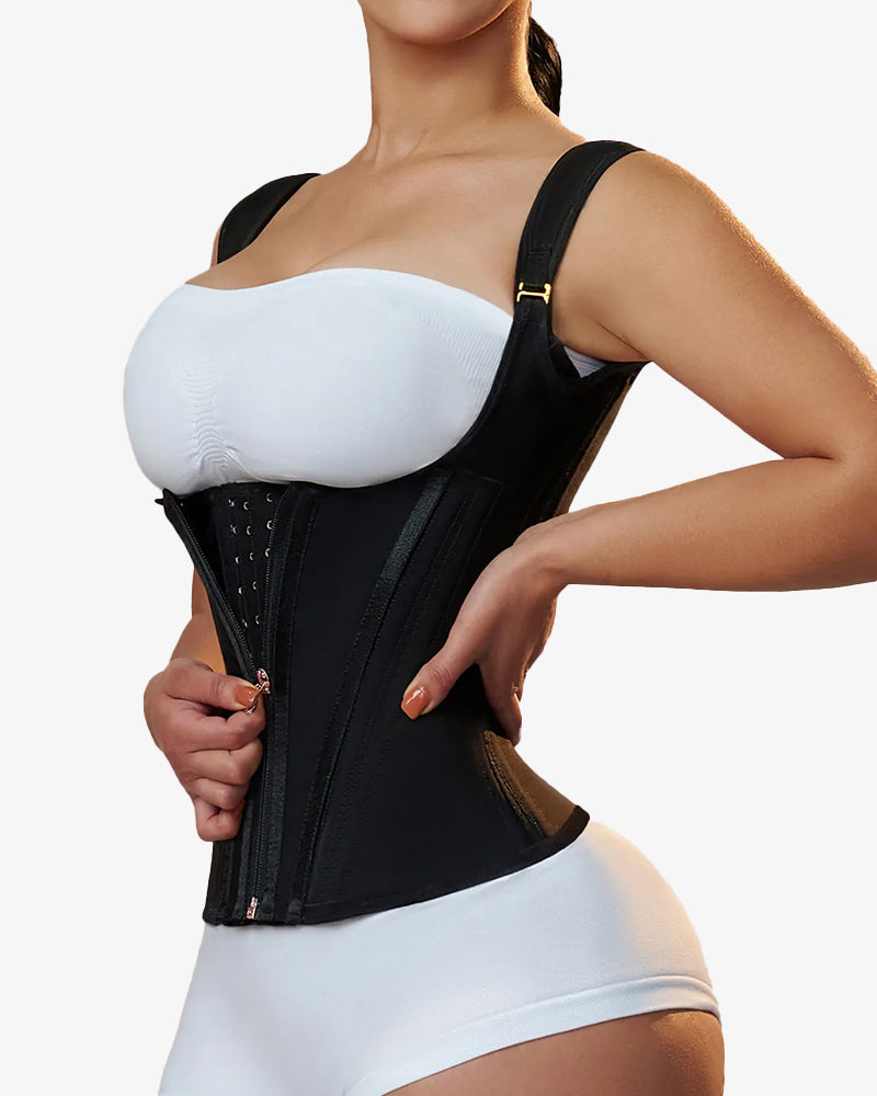 Waist Trainer for Vest Body Shaper Cincher Trimmer Tank Top Sport Girdle with Steel Bones