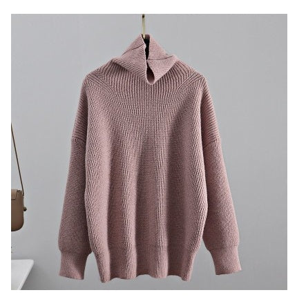 Cashmere Sweater Turtleneck Pullovers Top Solid