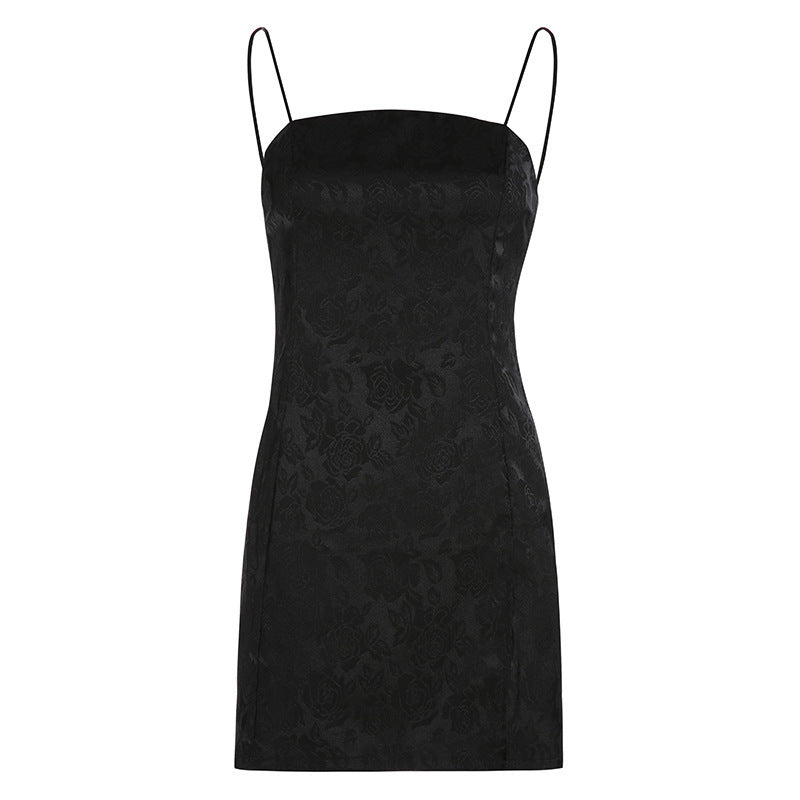 Satin Jacquard Dress â€?Elegant Textured Evening Wear