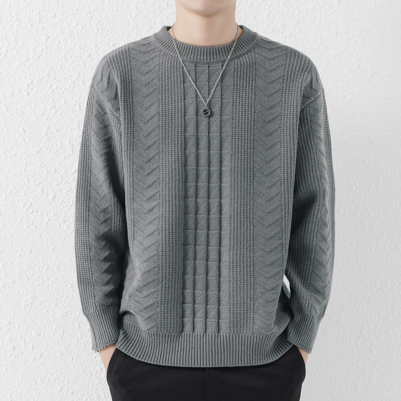 Men's Round Neck Knitted Sweater