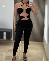Hollow Slim Jumpsuit
