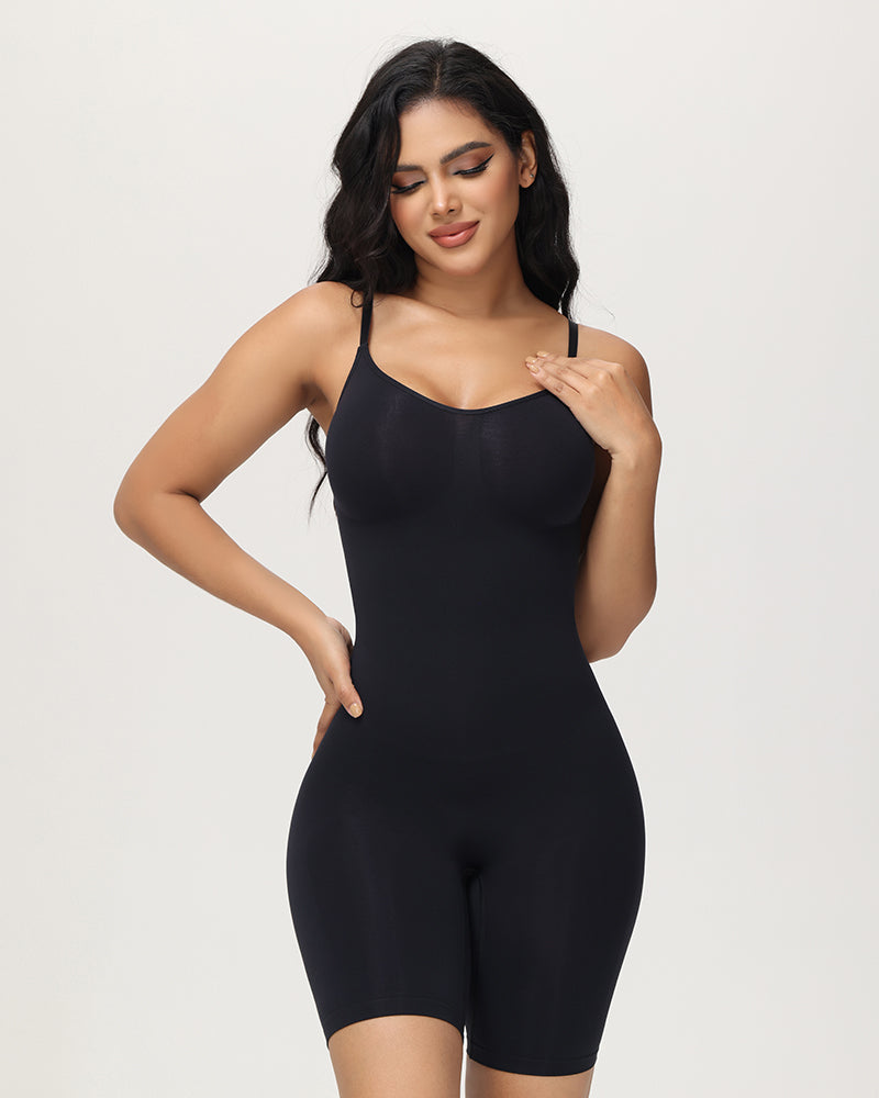 High Elastic Adjustable Strap Bodysuit Invisible Butt Lifter Tummy Control Shapewear Open Crotch Thigh Slimmer Bodyshaper