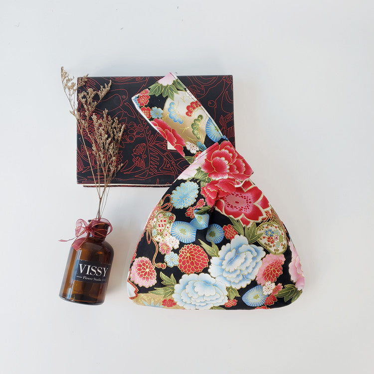 Japanese Kimono Print Knot Wrist Bags