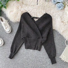 Knit Sweater Halter Two-Piece Suit hip Sweater Dress