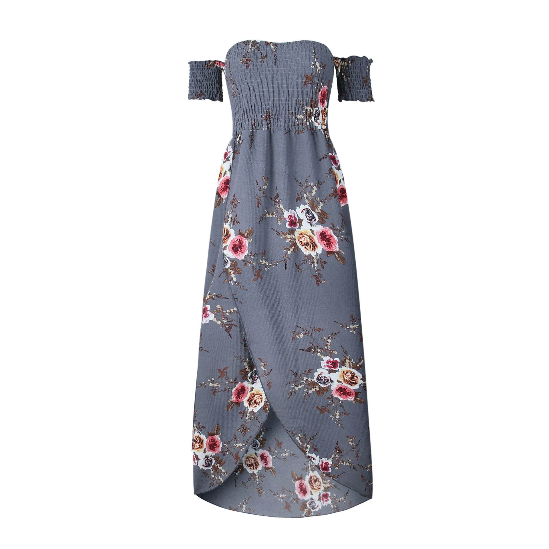 Boho style long dress Off shoulder beach dresses